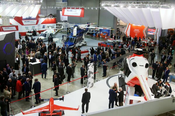 X международная выставка вертолетной индустрии HeliRussia в Международном выставочном центре Крокус Экспо в Москве
