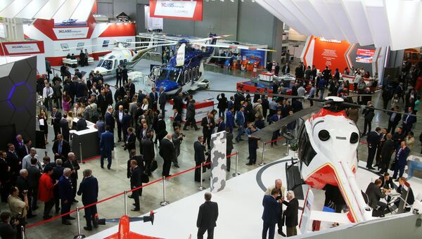 X международная выставка вертолетной индустрии HeliRussia в Международном выставочном центре Крокус Экспо в Москве
