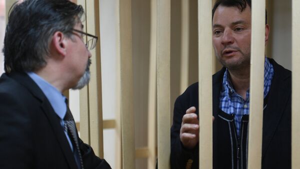 Бывший генеральный директор театральной труппы Седьмая студия Юрий Итин, задержанный после обысков в Гоголь-центре