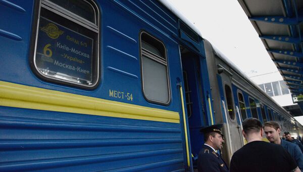 Поезд в Киеве. Архивное фото