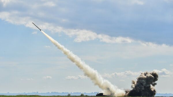 Украинские военные провели испытания новой украинской высокоточной управляемой боевой ракеты, 26 мая 2017