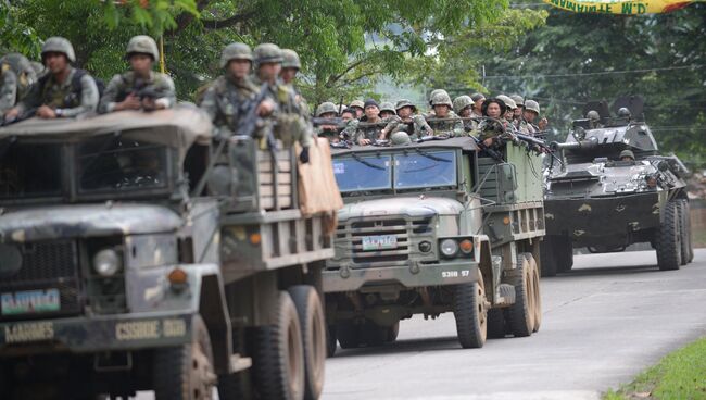 Филиппинские военные в городе Марави. 28 мая 2017