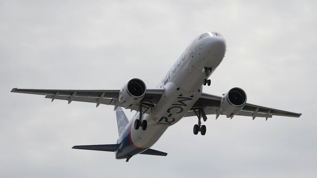 Первый полет нового российского пассажирского самолета МС-21. Архивное фото