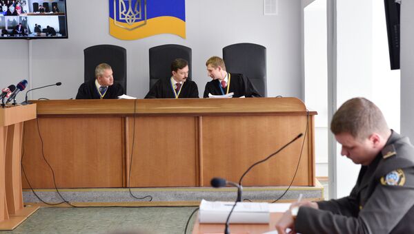 Заседание Оболонского суда Киева по делу Виктора Януковича. Архивное фото