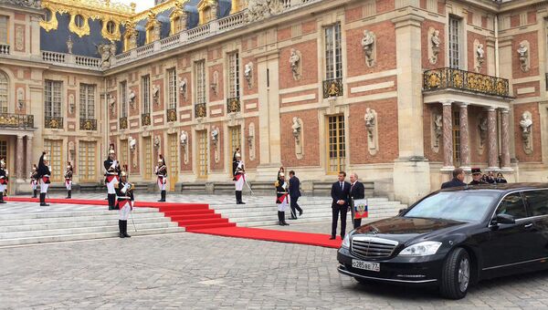 Встреча президента РФ Владимира Путин и президента Франции Эммануэля Макрона в Версале. 29 мая 2017