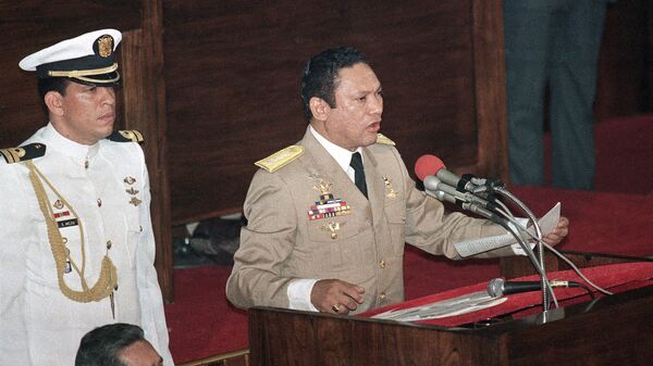 Панамский военный деятель Мануэль Норьега, 1988