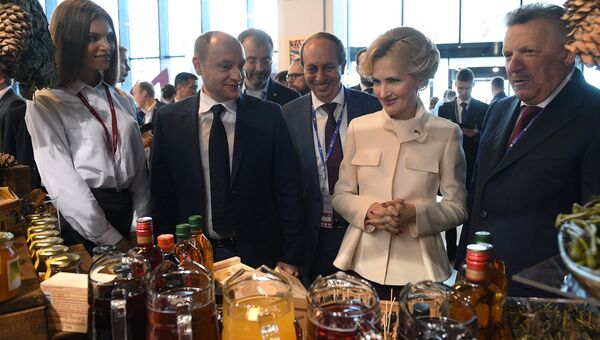 Заместитель председателя Государственной Думы РФ Ирина Яровая на Санкт-Петербургском международном экономическом форуме 2017