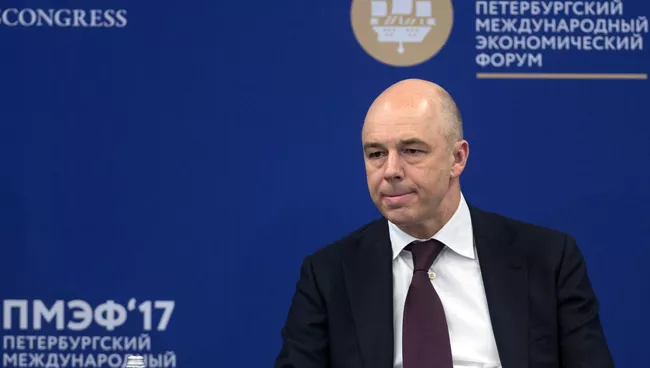 Министр финансов Российской Федерации Антон Силуанов  на Санкт-Петербургском международном экономическом форуме 2017