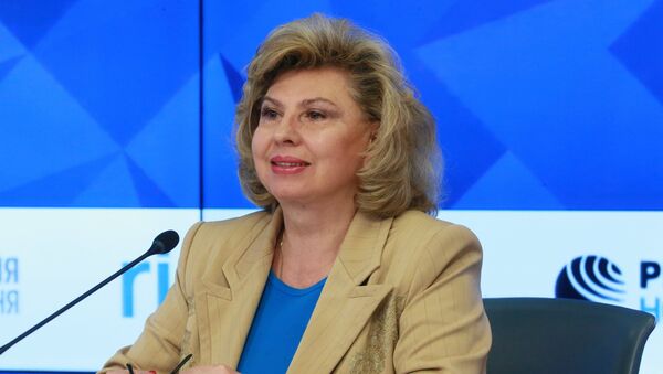 Уполномоченный по правам человека в РФ Татьяна Москалькова в пресс-центре МИА Россия сегодня 1 июня 2017