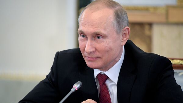 Президент РФ Владимир Путин полях Санкт-Петербургского международного экономического форума. Архивное фото