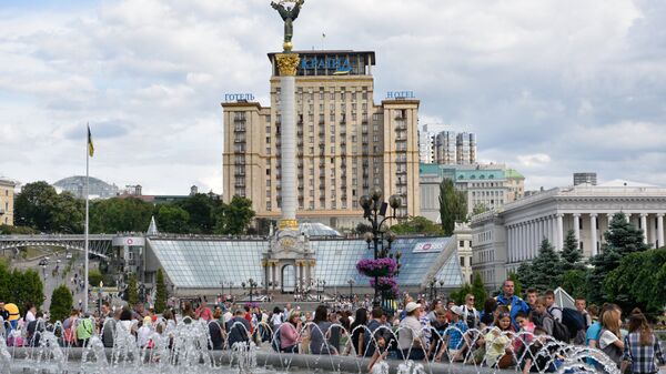 В центре Киева во время празднования Дня города