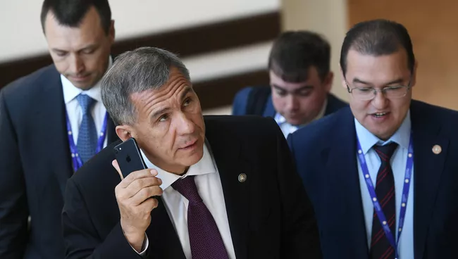 Президент Республики Татарстан Рустам Минниханов на Санкт-Петербургском международном экономическом форуме 2017