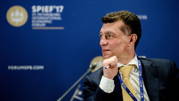 Министр труда и социальной защиты Российской Федерации Максим Топилин на Санкт-Петербургском международном экономическом форуме 2017