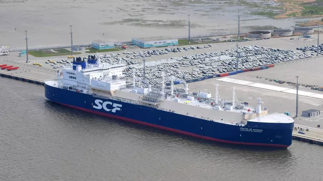 Арктический танкер-газовоз Кристоф де Маржери (ледового класса Arc7), разработанный для проекта Ямал СПГ
