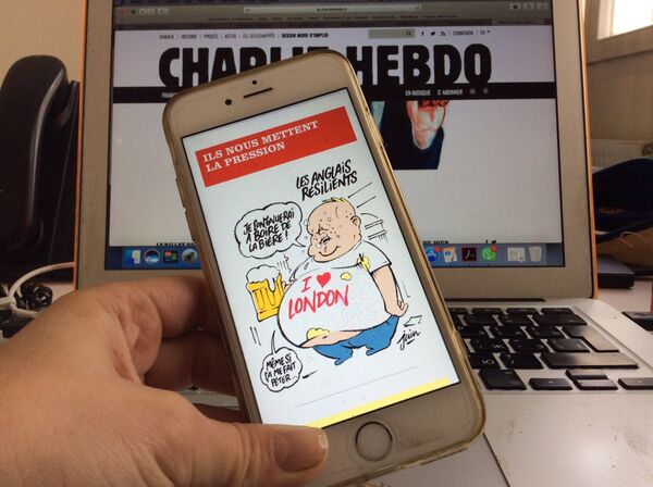 Карикатура в журнале Charlie Hebdo Карикатура в журнале Charlie Hebdo