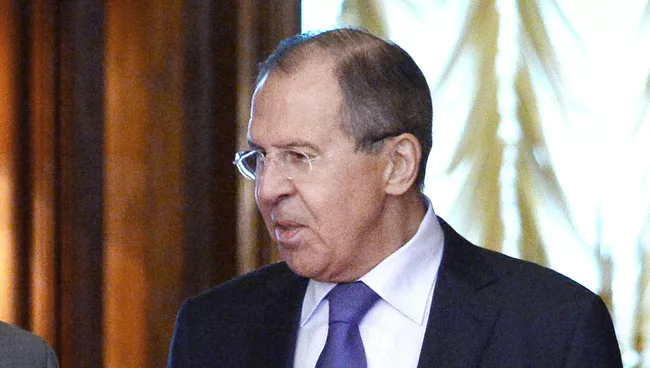 Министр иностранных дел РФ Сергей Лавров на встрече с министром иностранных дел Испании Альфонсо Дастис Кеседо в Москве.