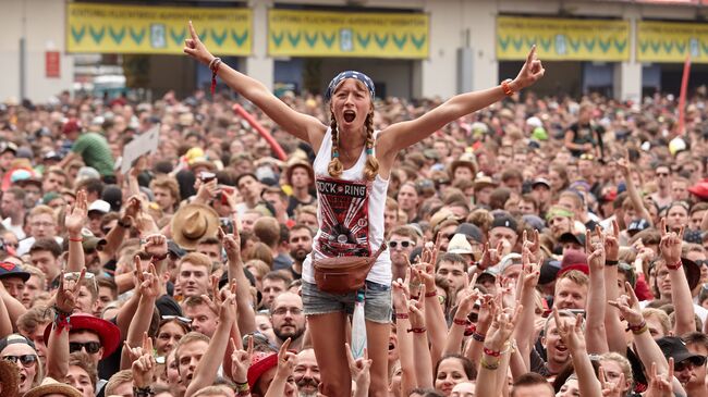 На фестивале Rock am Ring в Нюрбурге, Германия