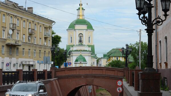 Каменный мост и Воскресенский храм в Воронеже