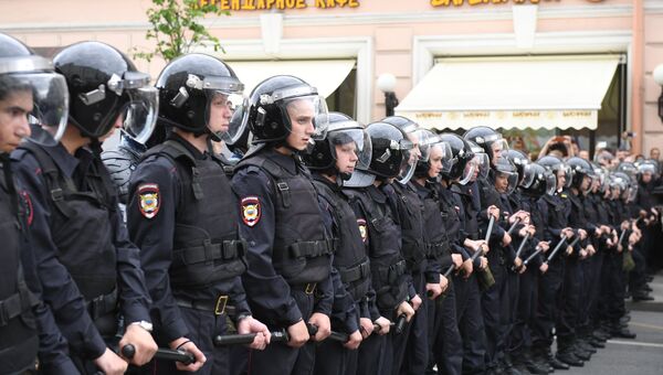 Полиция на Тверской улице в Москве. 12 июня 2017