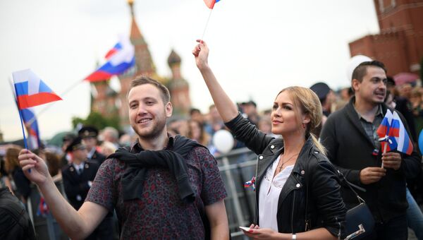 Праздничный концерт, посвященный Дню России, на Красной площади. 12 июня 2017