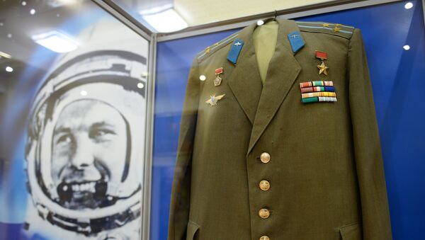Экспозиция, посвященная летчику-космонавту Юрию Гагарину, в музее истории космодрома Байконур
