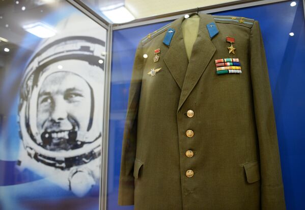 Экспозиция, посвященная летчику-космонавту Юрию Гагарину, в музее истории космодрома Байконур