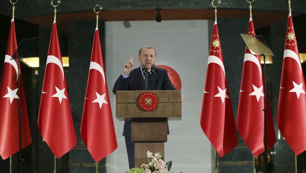 Президент Турции Тайип Эрдоган в  Анкаре. 15 июня 2017