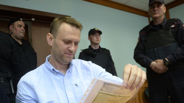 Алексей Навальный в Мосгорсуде. 16 июня 2017. Архивное фото