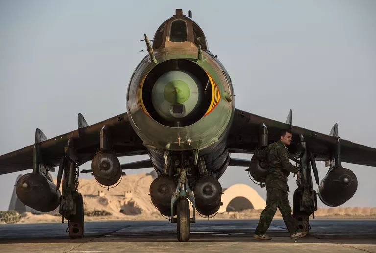Самолет Су-22 сирийских ВВС Самолет Су-22 сирийских ВВС