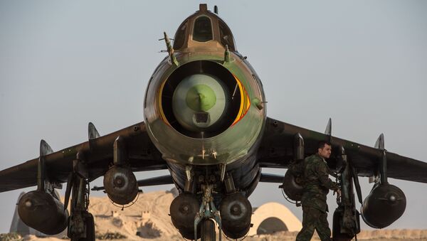 Самолет Су-22 сирийских ВВС