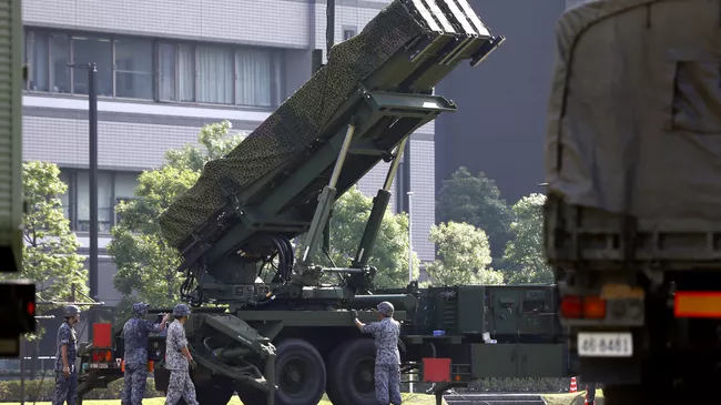 Ракетная установка PAC-3 Patriot, созданная силами самообороны Японии 