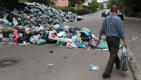 Невывезенный мусор на свалке во Львове. Архивное фото
