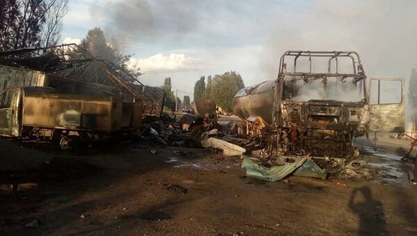 Врыв на АЗС В в селе Ананьево Иссык-Кульской области Киргизии. 19 июня 2017