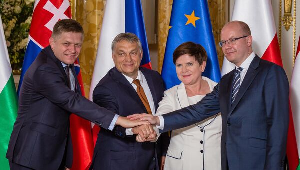 Встреча глав стран Вышеградской четверки в Варшаве. 19 июня 2017