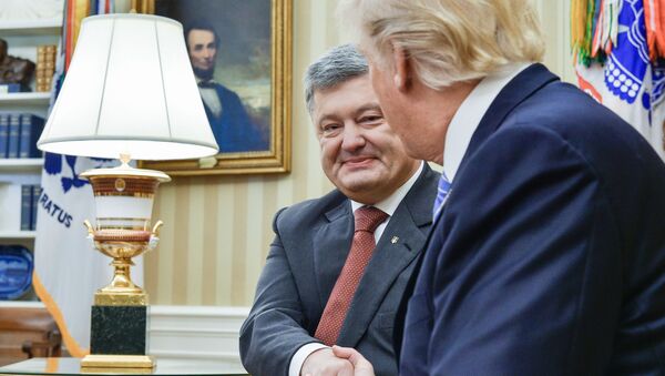 Президент Украины Петр Порошенко (слева) и президент США Дональд Трамп. Архивное фото