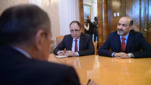 Ахмед аль-Джарба во время переговоров с Сергеем Лавровым. 22 июня 2017