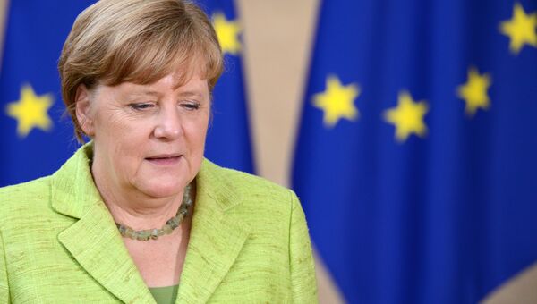 Канцлер ФРГ Ангела Меркель на саммите государств и правительств стран-участниц Европейского союза в Брюссел. 22 июня 2017