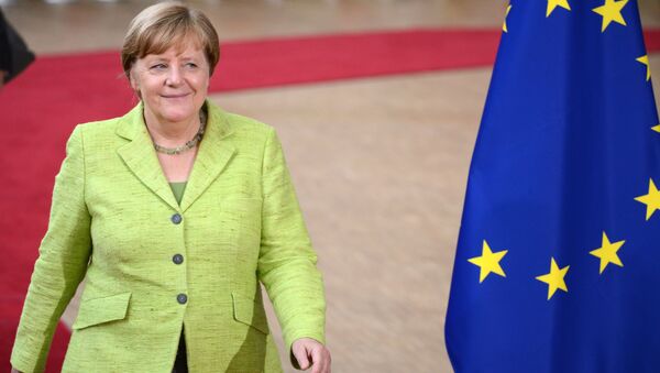 Канцлер ФРГ Ангела Меркель на саммите государств и правительств стран-участниц Европейского союза в Брюсселе. 22 июня 2017
