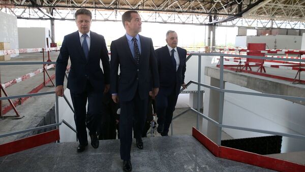 Дмитрий Медведев во время осмотра нового терминала международного аэропорта Шереметьево. 23 июня 2017