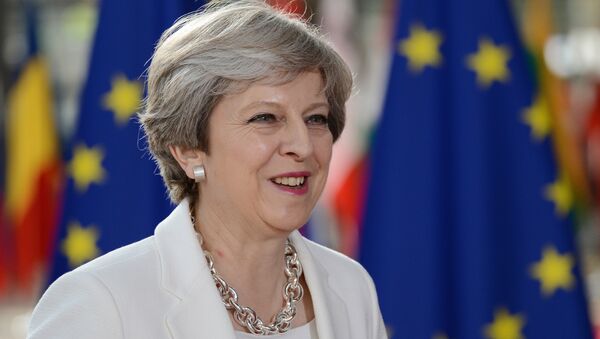 Премьер-министр Великобритании Тереза Мэй на саммите государств и правительств стран-участниц Европейского союза в Брюсселе. 23 июня 2017