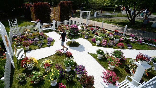 На открытии V Московского международного фестиваля садов и цветов Moscow Flower Show в парке Музеон. Архивное фото