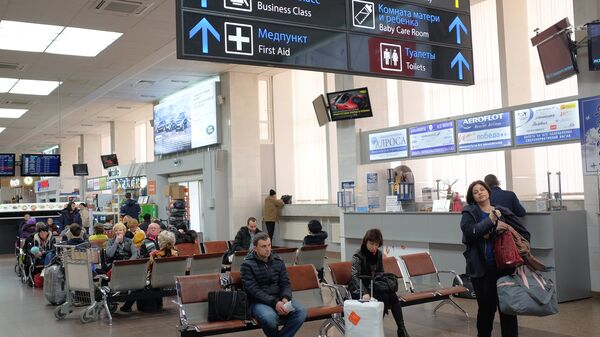 Зал ожидания Международного аэропорта Краснодар. Архивное фото