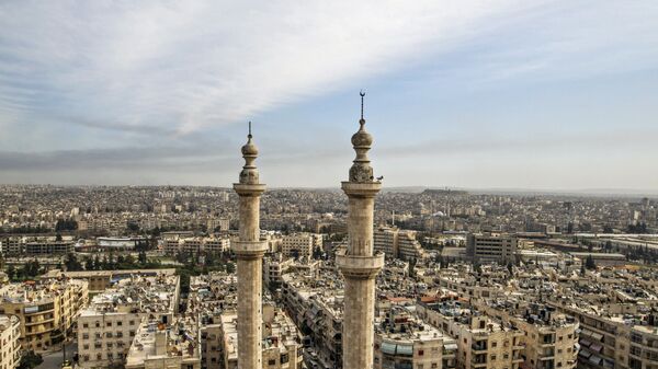Вид на сирийский город Алеппо. Сирия, архивное фото