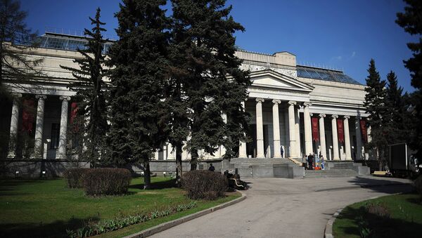 Здание Государственного музея изобразительных искусств имени А.С. Пушкина. Архивное фото