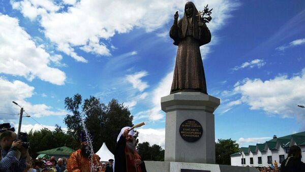 Освящение памятника святой преподобномученице великой княгине Елисавете в Алапаескае
