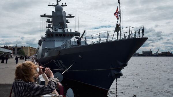 Корвет Стойкий проект 20380 на Международном Военно-Морском салоне в Санкт-Петербурге
