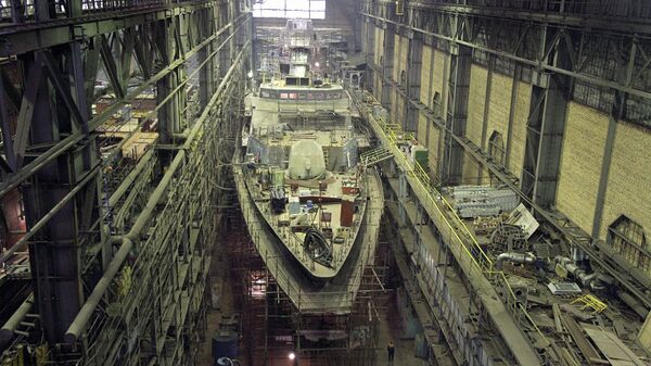 Строительство на судостроительном заводе Северная верфь. Архивное фото