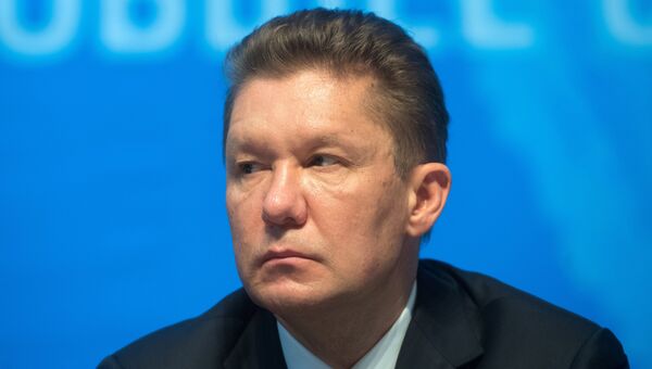 Председатель правления ПАО Газпром Алексей Миллер во время годового собрания акционеров ПАО Газпром
