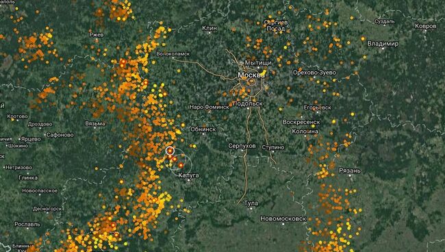 Скриншот сайта lightningmaps.org