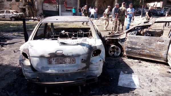 На месте взрыва в Дамаске, Сирия. Архивное фото